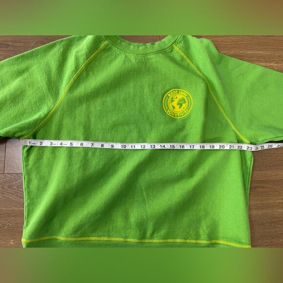 NWOT Made Some Souvenirs Logo Tourist Fleece Sweatshirt Green Size Small - Picture 8 of 9